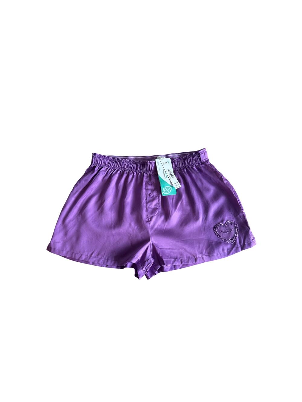 PINK Victoria's Secret Silky Lyocell Pajama Shorts Caliente Purple XS